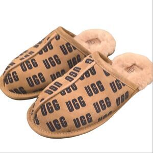 UGG Logo Pearle Slippers- Chestnut